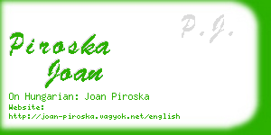 piroska joan business card